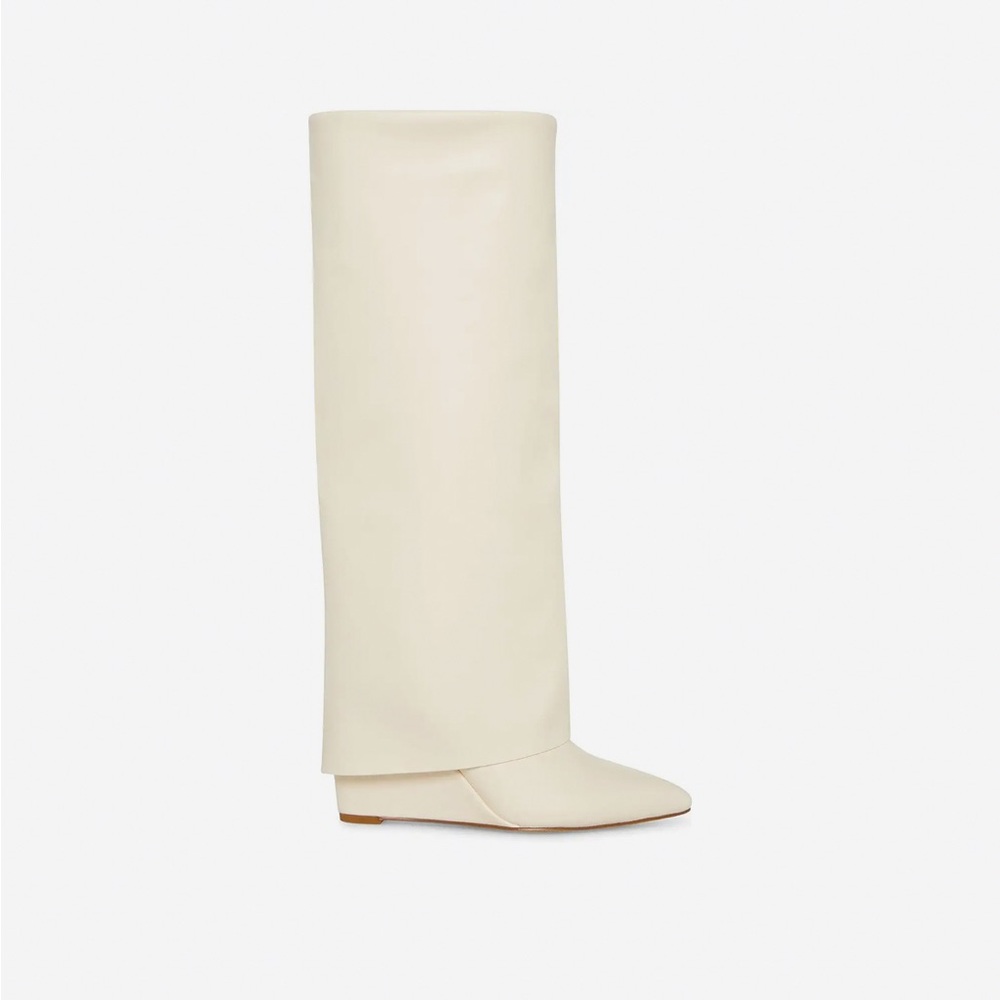 Madden Girl Cream Over the Knee Boots